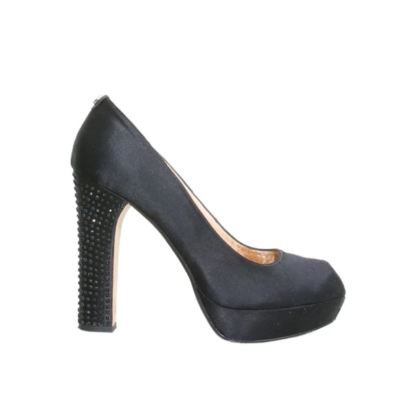 Michael Kors Satin Nadia Rhinestone Studded Heel - Picture 1 of 10